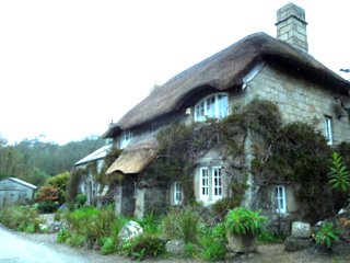 Thatched cottage at Penberth Cove